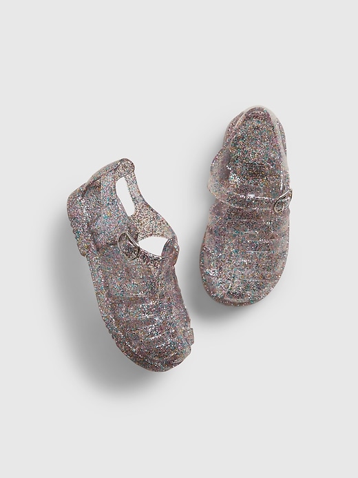 1 of 8 showing, with the color clear sky of product Toddler Jelly Sandals