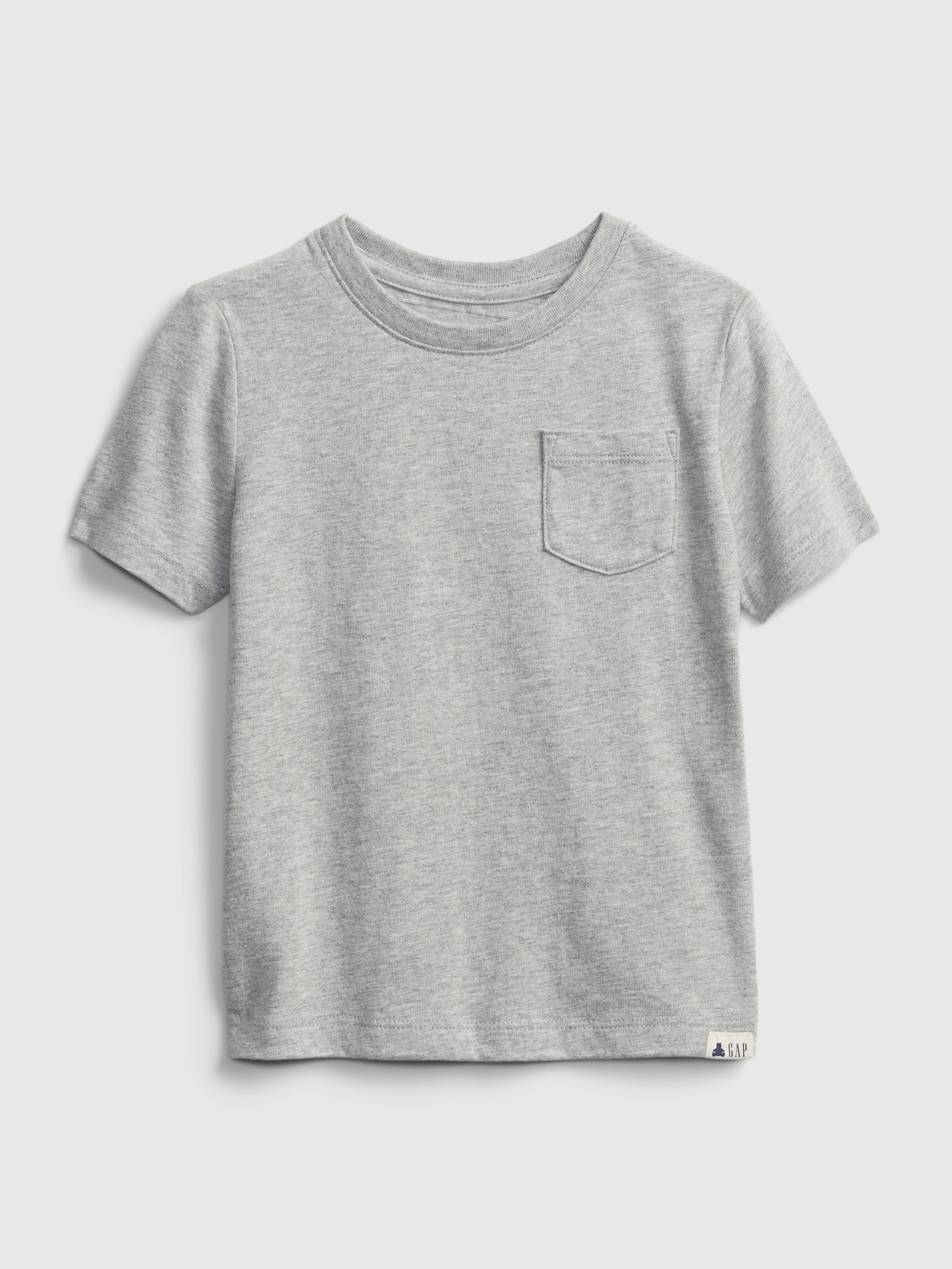 Gap Kids' Toddler Organic Cotton Mix And Match Pocket T-shirt In Light Grey