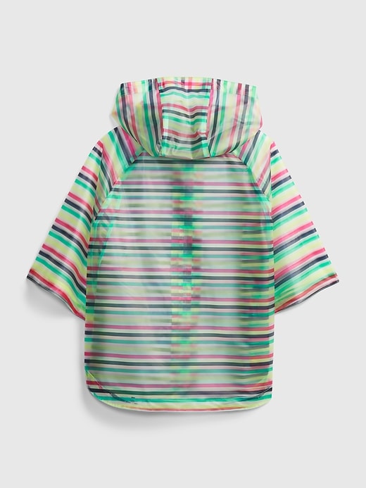 Image number 2 showing, Kids Rainbow Stripe Poncho