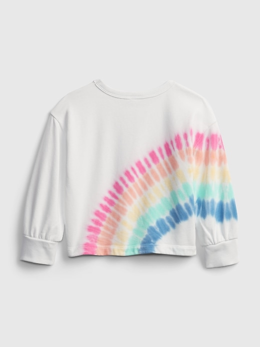 View large product image 2 of 4. Toddler Rainbow Tie-Dye Graphic Crewneck Sweatshirt.