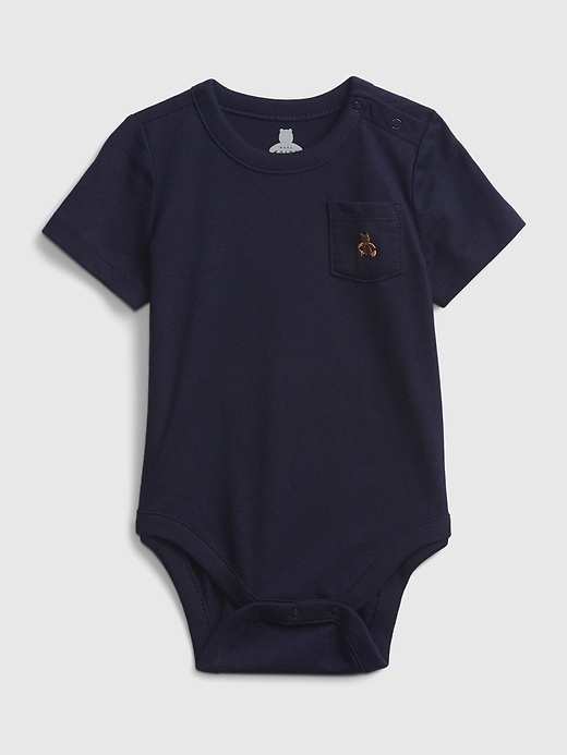 1 of 8 showing, with the color dark night of product Baby Organic Cotton Mix and Match Bodysuit