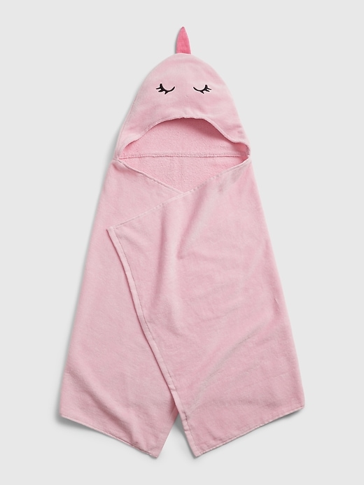 1 of 8 showing, with the color pure pink of product Toddler Narwhal Towel