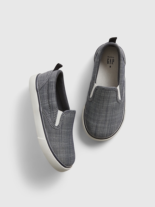 View large product image 1 of 1. Toddler Chambray Slip-On Shoes