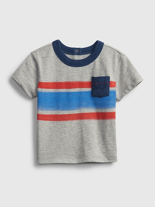 Image number 1 showing, Baby Stripe Pocket T-Shirt