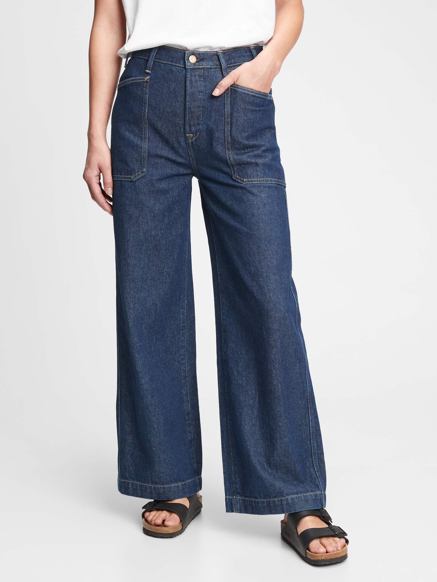 Gap & Jean ReDesign Sky High Wide Leg Trouser Jean With Washwell™ | Gap