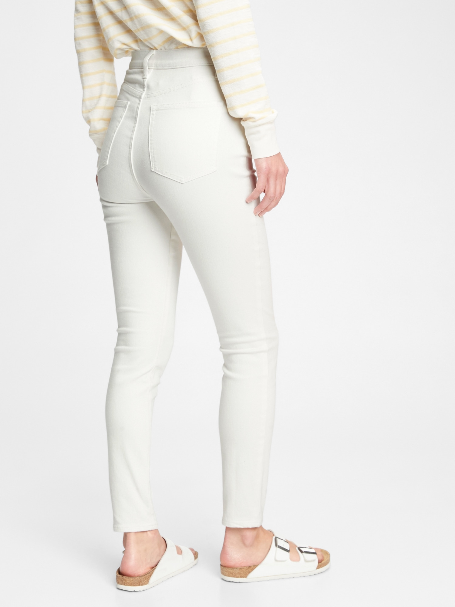 high rise true skinny jeans with washwell