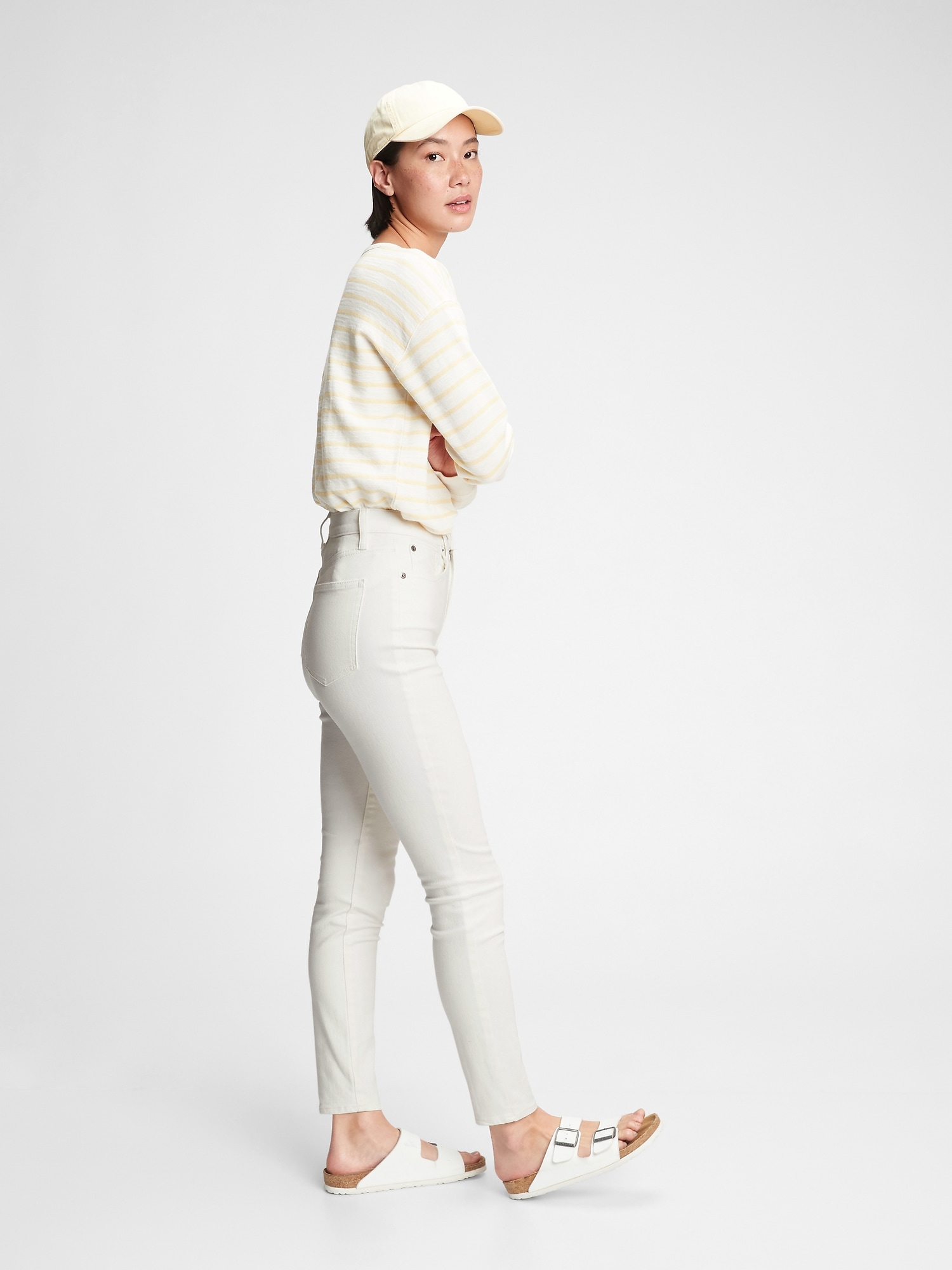 high rise true skinny jeans with washwell