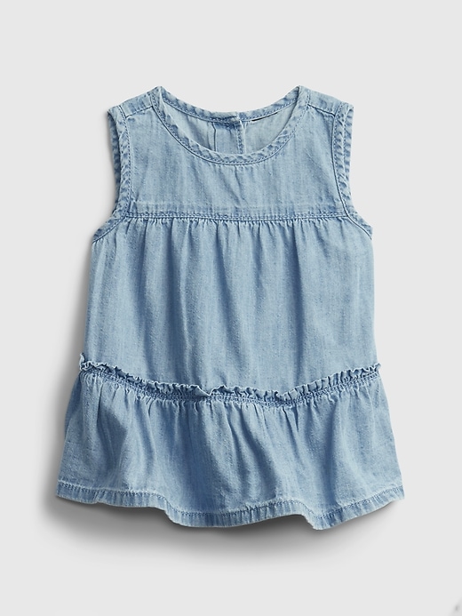 1 of 8 showing, with the color california mountain of product Baby Denim Tiered Shirt