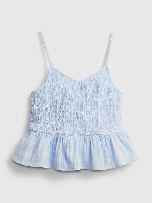 2 of 8 showing, with the color bicoastal blue of product Teen 100% Organic Cotton Cinched Cami