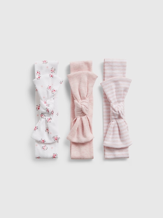 1 of 8 showing, with the color pink heather of product Baby First Favorite Headband (3-Pack)