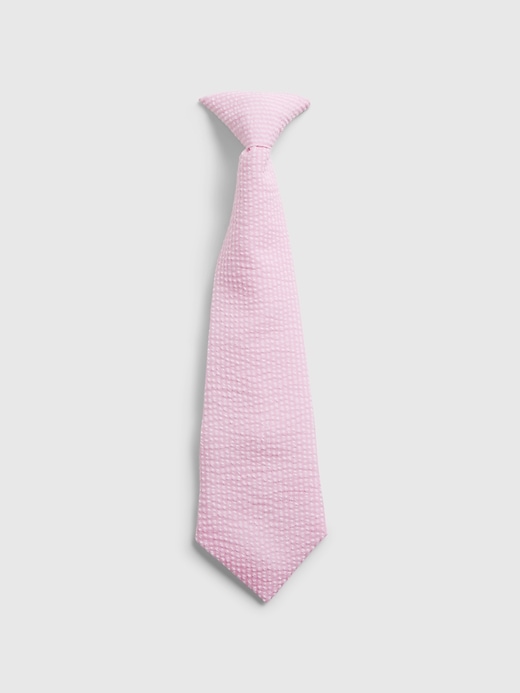1 of 8 showing, with the color pink stripe of product Toddler Clip-On Tie