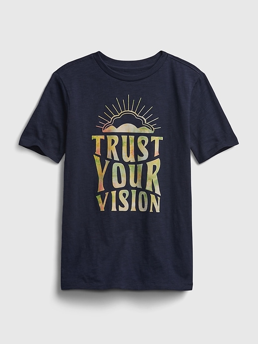 1 of 8 showing, with the color blue of product Kids Graphic T-Shirt