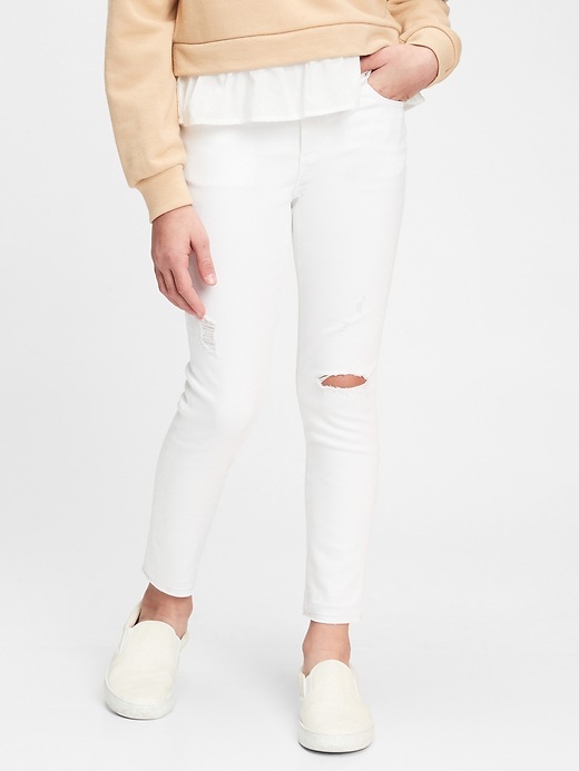 Image number 2 showing, Kids Super Skinny Ankle Jeans with Stretch
