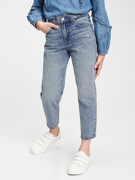 Image number 2 showing, Kids High-Rise Barrel Jeans