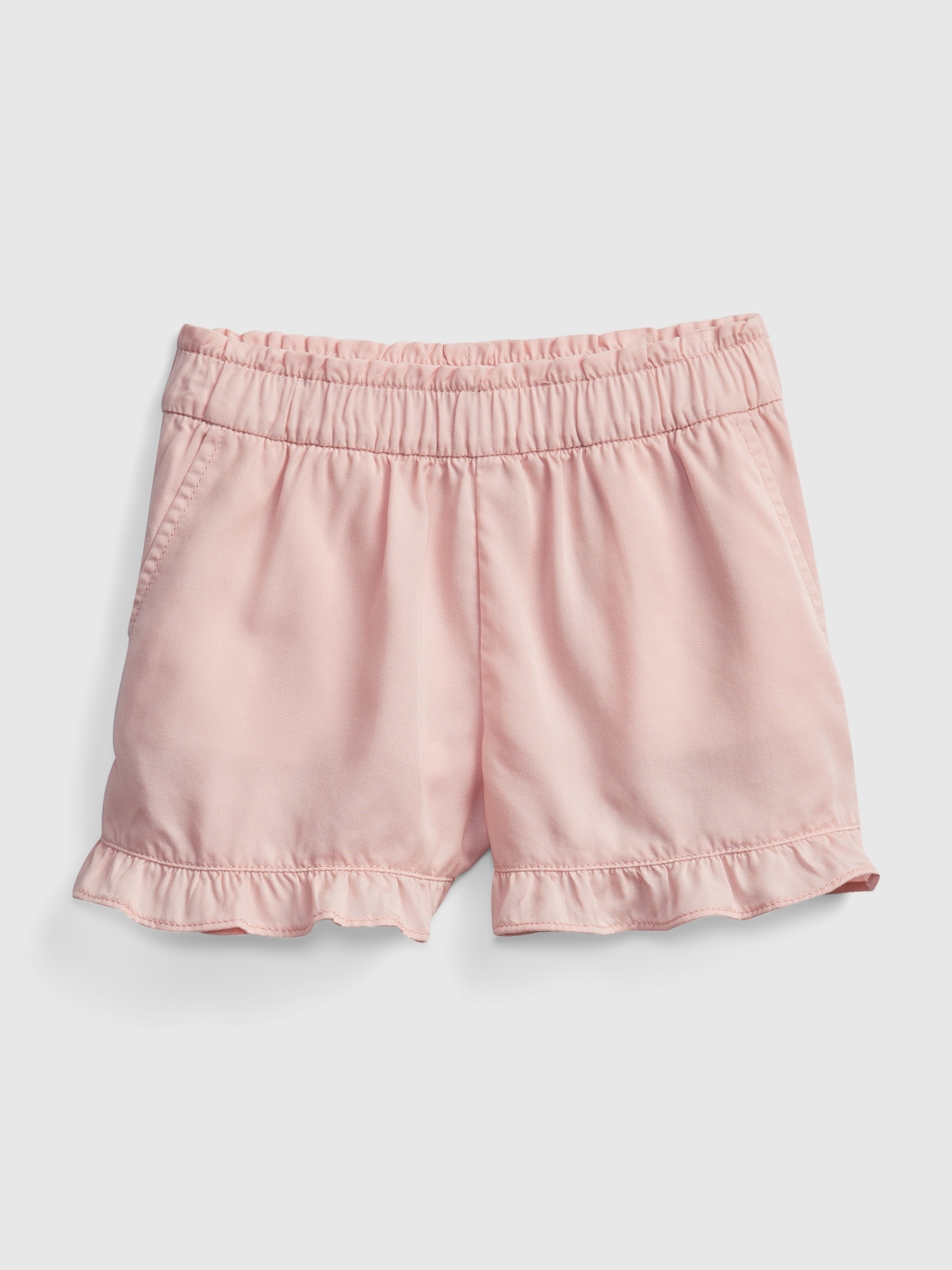 pink ruffle shorts