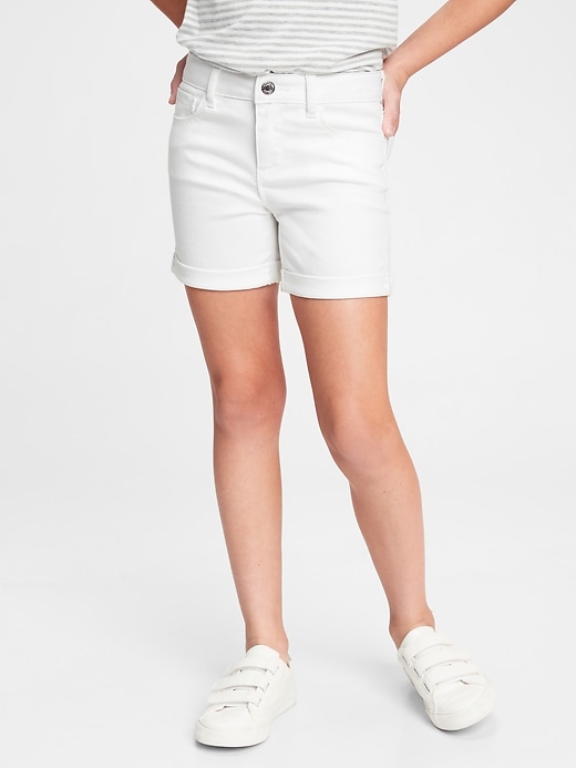 Image number 1 showing, Kids Denim Midi Shorts with Gap Shield