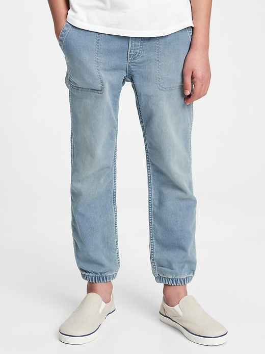 Image number 2 showing, Kids Denim Pull-On Joggers with Washwell&#153