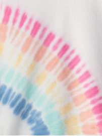 View large product image 3 of 4. Toddler Rainbow Tie-Dye Graphic Crewneck Sweatshirt.