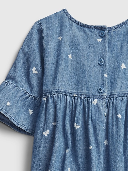 Image number 3 showing, Baby Butterfly Denim Dress