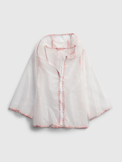 1 of 8 showing, with the color floral print of product Toddler Clear Rain Jacket
