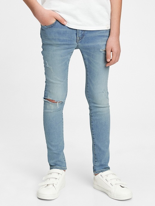 Image number 2 showing, Kids Recycled Super Skinny Jeans with Washwell&#153