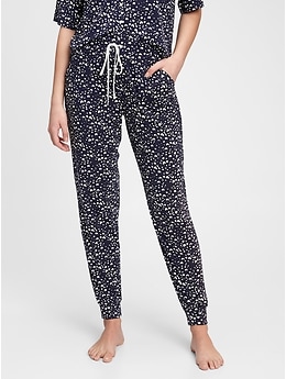 gap print joggers in modal