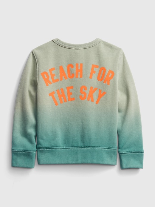 2 of 8 showing, with the color turquoise smoke of product Toddler Crewneck Dip-Dye Sweatshirt