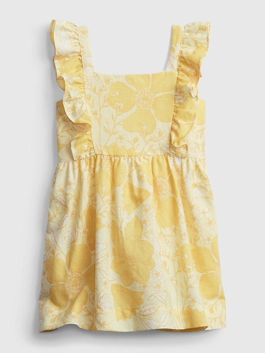 2 of 8 showing, with the color yellow flowers of product Toddler Floral Apron Dress