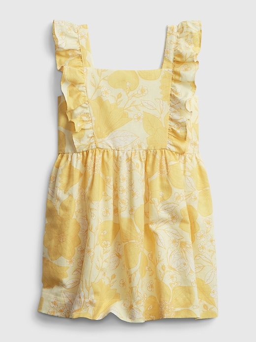 1 of 8 showing, with the color yellow flowers of product Toddler Floral Apron Dress