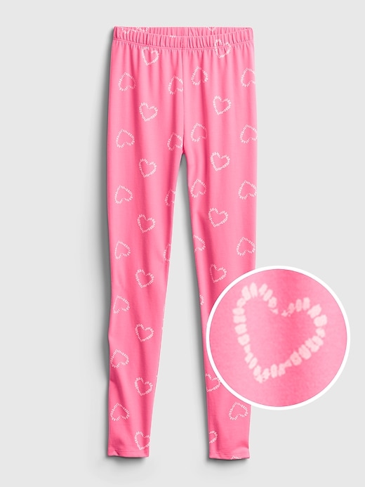 1 of 8 showing, with the color neon pink of product Kids Print Leggings