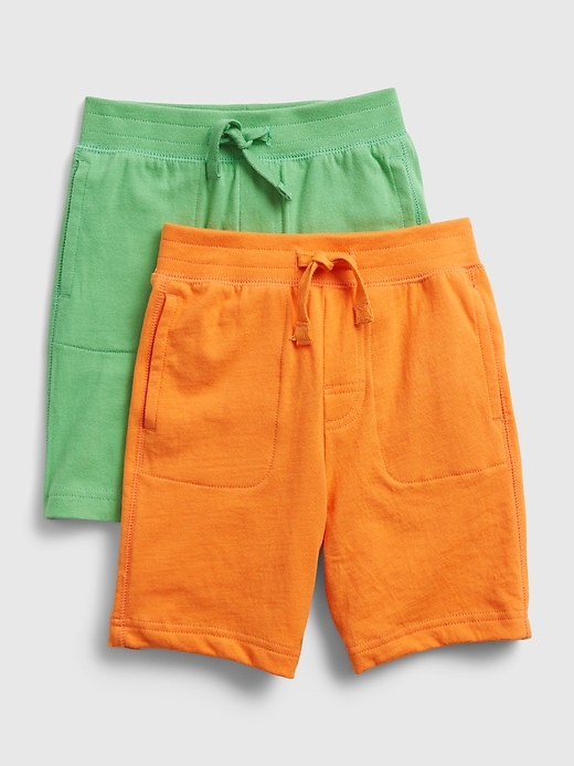 View large product image 1 of 1. Toddler 100% Organic Cotton Pull-On Shorts (2-Pack)