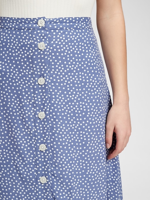 Image number 5 showing, Lenzing&#153 Ecovero&#153 Button-Front Midi Skirt