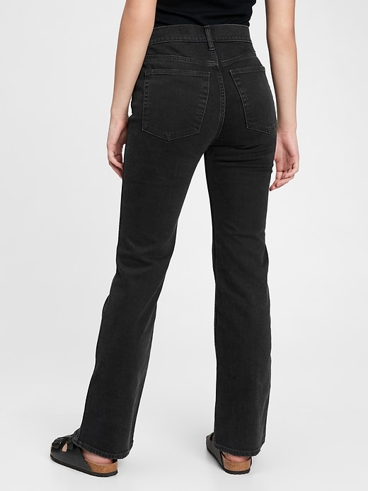 2 of 8 showing, with the color absolute black of product High Rise Vintage Flare Jeans With Washwell™