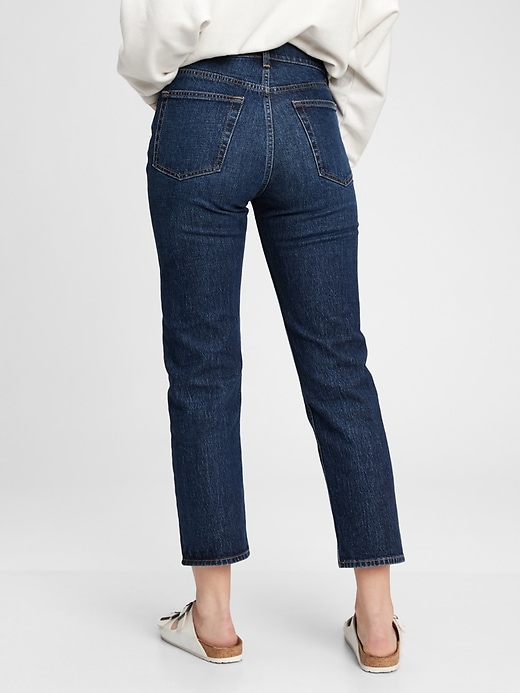 High Rise Cheeky Straight Jeans With 