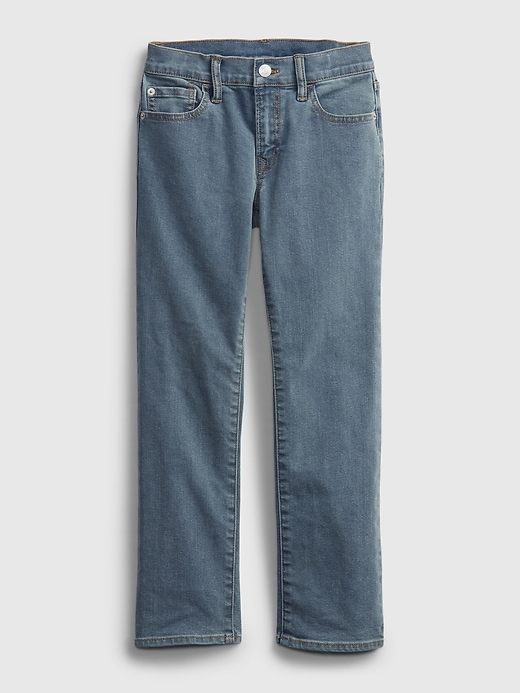 1 of 8 showing, with the color medium wash of product Kids Straight Jeans