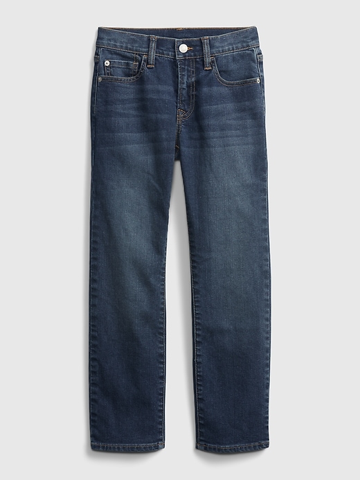 1 of 8 showing, with the color medium wash of product Kids Straight Jeans