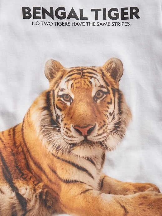 Image number 2 showing, babyGap &#124 National Geographic 100% Organic Cotton Tiger Graphic PJ Set