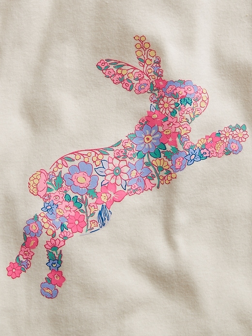 Image number 2 showing, babyGap 100% Organic Cotton Floral Bunny Graphic PJ Set