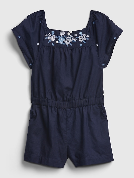 1 of 8 showing, with the color dark night of product Toddler Floral Romper