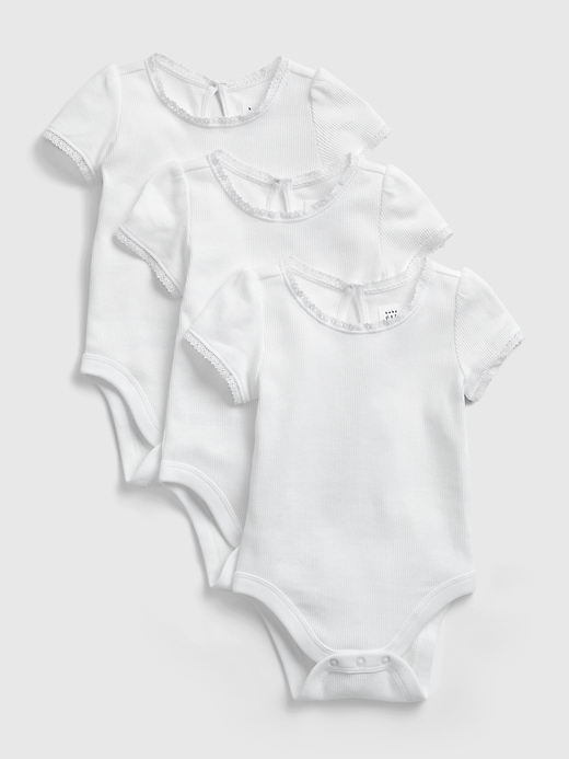 1 of 8 showing, with the color white of product Baby Cluny Bodysuit (3-Pack)