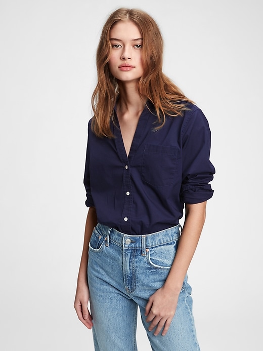 1 of 8 showing, with the color navy blue of product Perfect Shirt