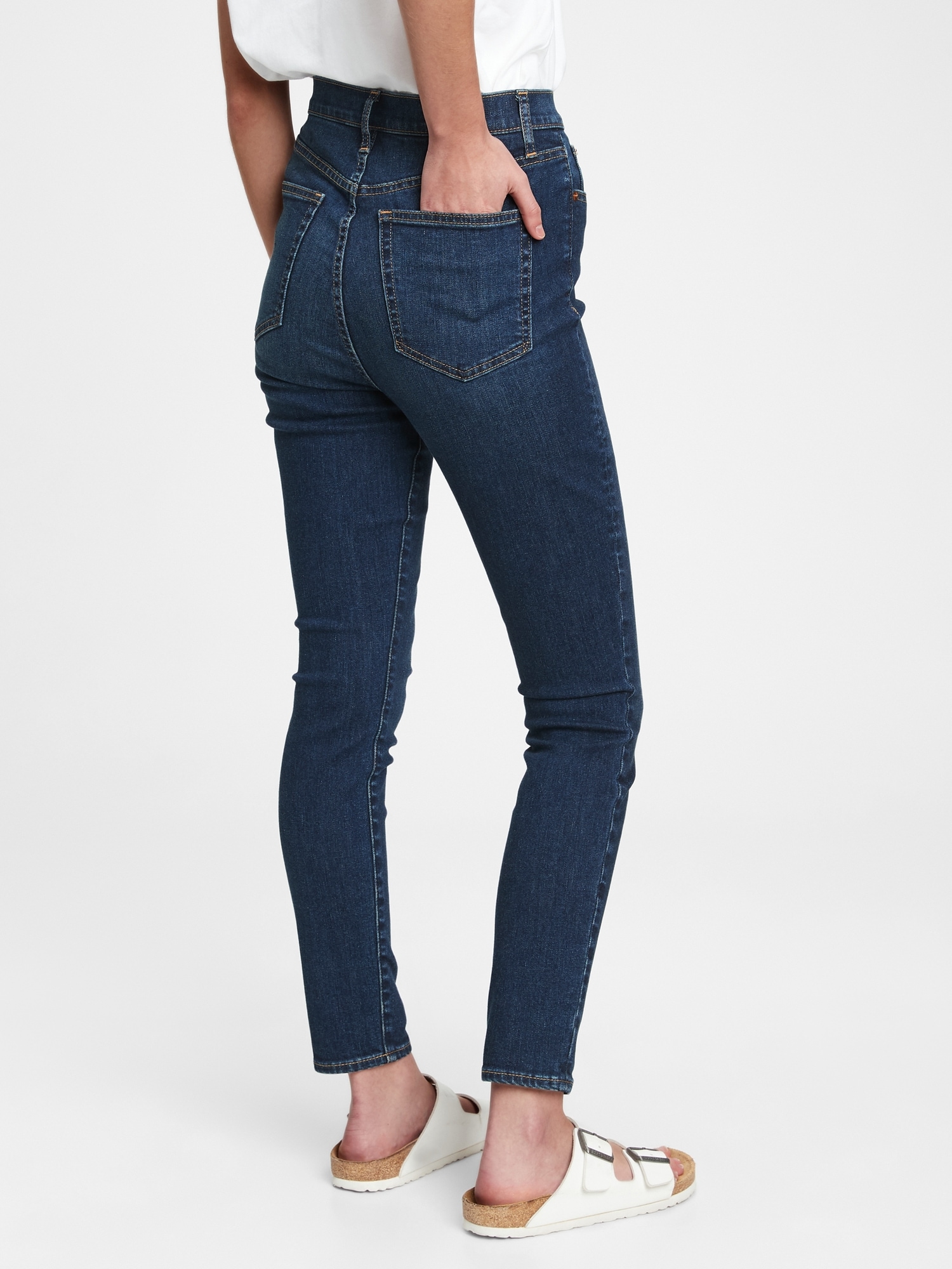 Sky High Rise True Skinny Jeans with Secret Smoothing Pockets