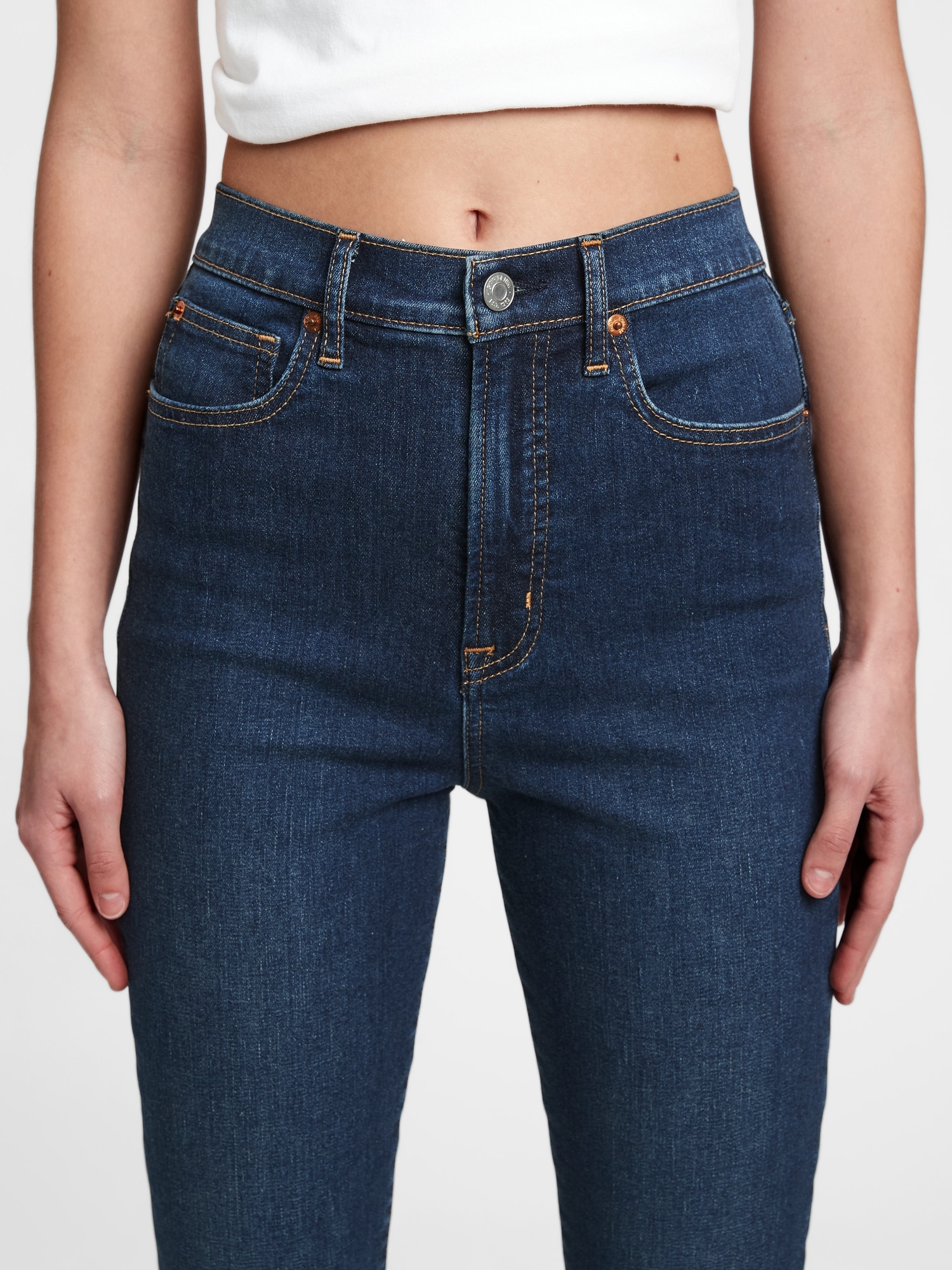 Sky High Rise True Skinny Jeans with Secret Smoothing Pockets