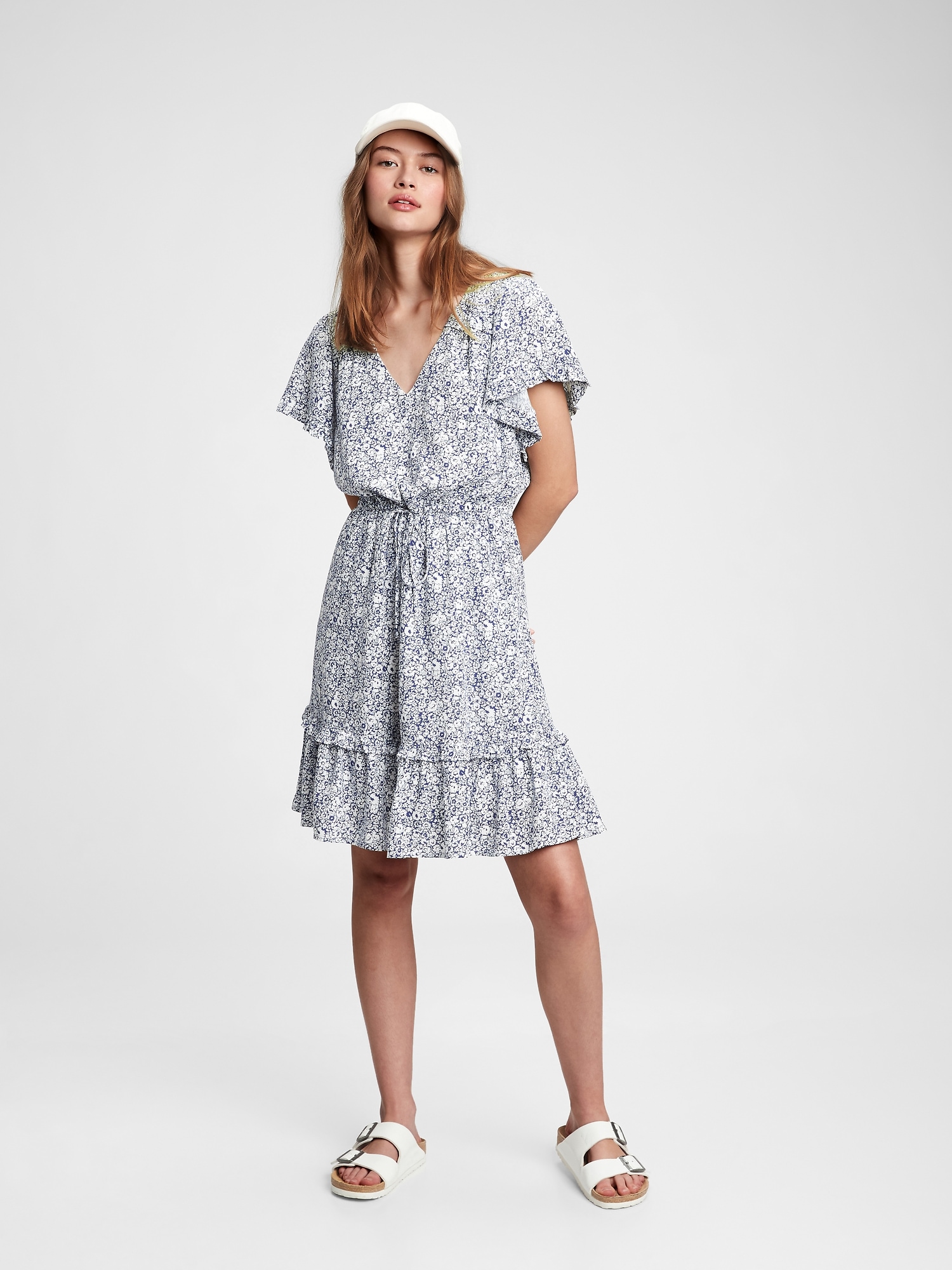 Flutter sleeve mini dress Clearance