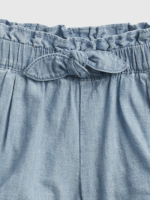Image number 3 showing, Toddler Chambray Utility Pull-On Shorts