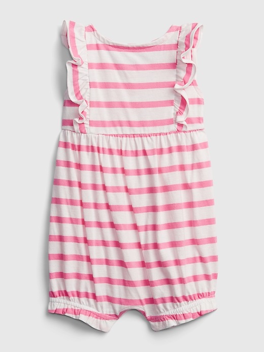 2 of 8 showing, with the color neon impulsive pink of product Baby Stripe Shorty One-Piece