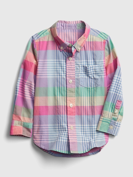 View large product image 1 of 3. Toddler Plaid Poplin Shirt