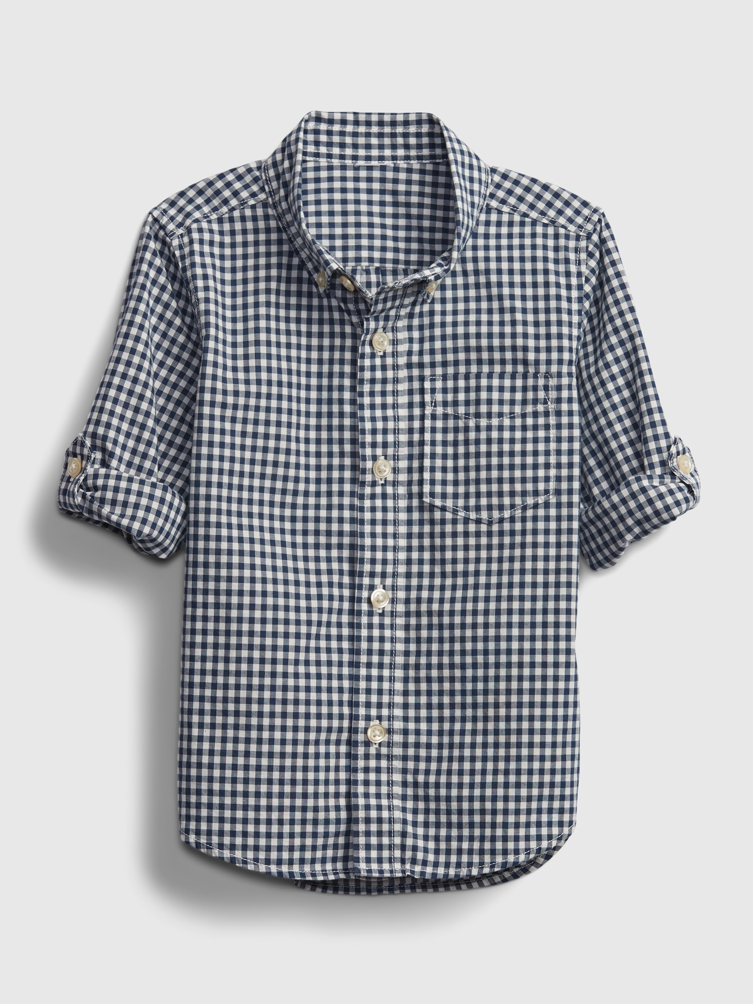 Gap Babies' Toddler Gingham Print Shirt In Navy Gingham