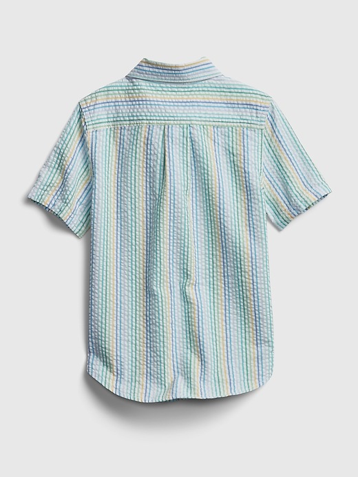 2 of 8 showing, with the color multi stripe of product Toddler Seersucker Shirt
