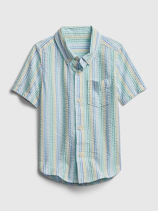 1 of 8 showing, with the color multi stripe of product Toddler Seersucker Shirt